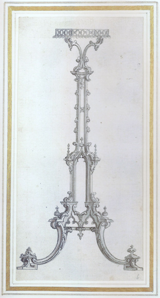 Drawing for a candlestand