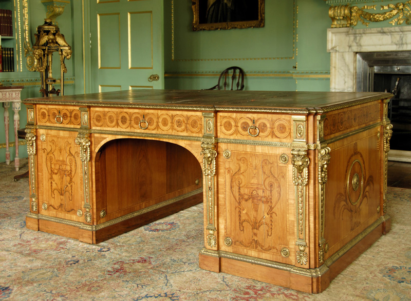 Thomas Chippendale: Harewood Library Writing Table, c1795. Temple Newsam House, Leeds, West Yorkshire.